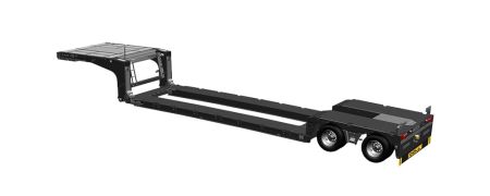 3D model of the T2E-S3FS21 2-axle low-bed semi-trailer with vario axle technology