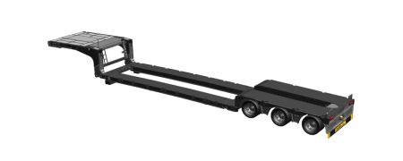 3D model of the 3-axle low-bed semi-trailer T3E-S3FS25 with panther axle technology