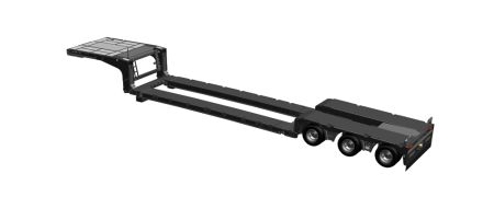 3D model of the 3-axle low-bed semi-trailer T3H-S3FS25 with vario axle technology